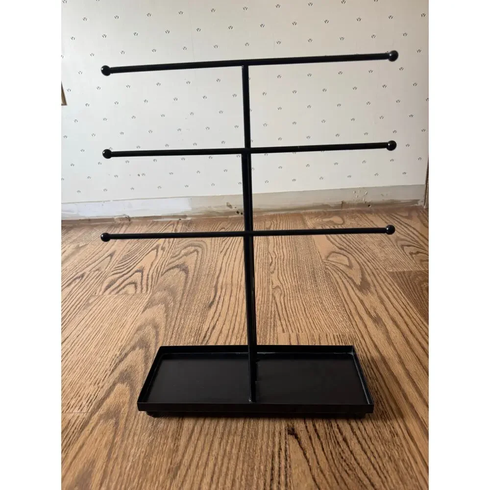 Black Metal 3 Tier Jewelry Organizer